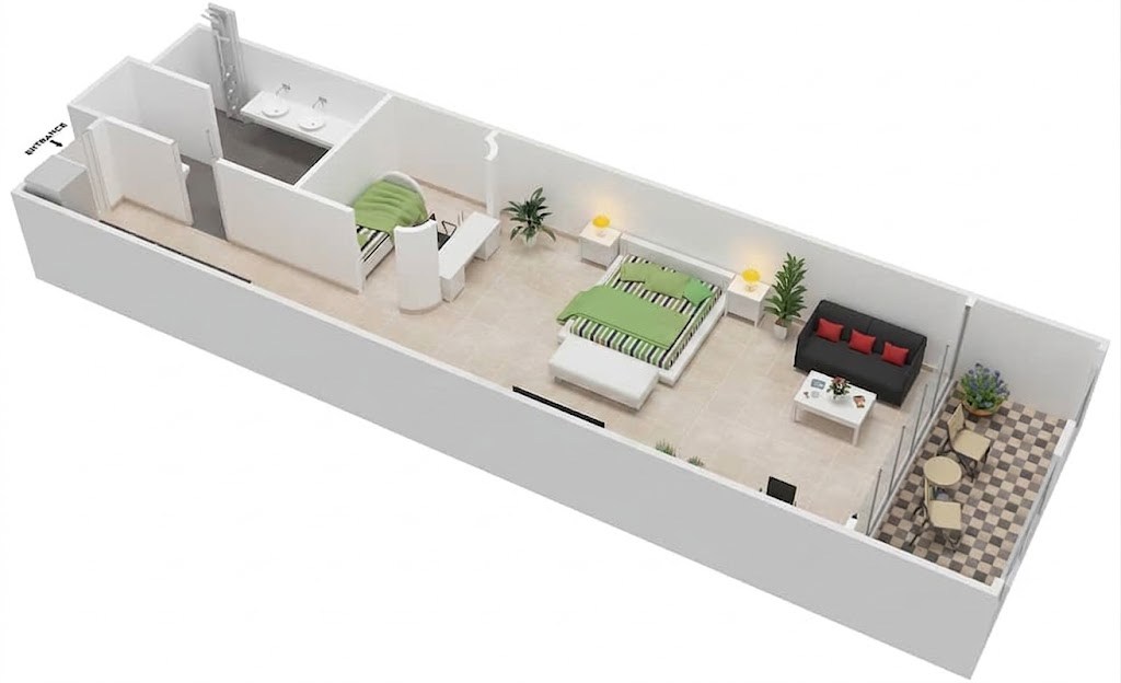 Sample studio floor plan